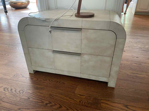 2-drawer Parchment Side Table by RH