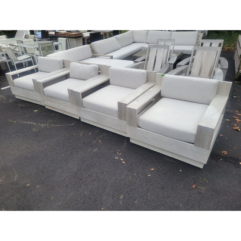 Custom Teak Swivel Lounge Chair