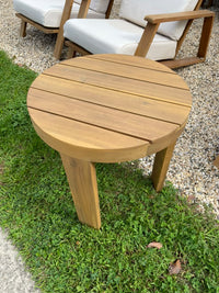 Outdoor Round Teak Side Table