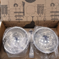 Boxed Set of Two Stainless  Ice Cream Bowls, 10"Lx6"Dx4"H