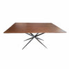 Dark Wood Dining Table w/ Solid Bronze Base