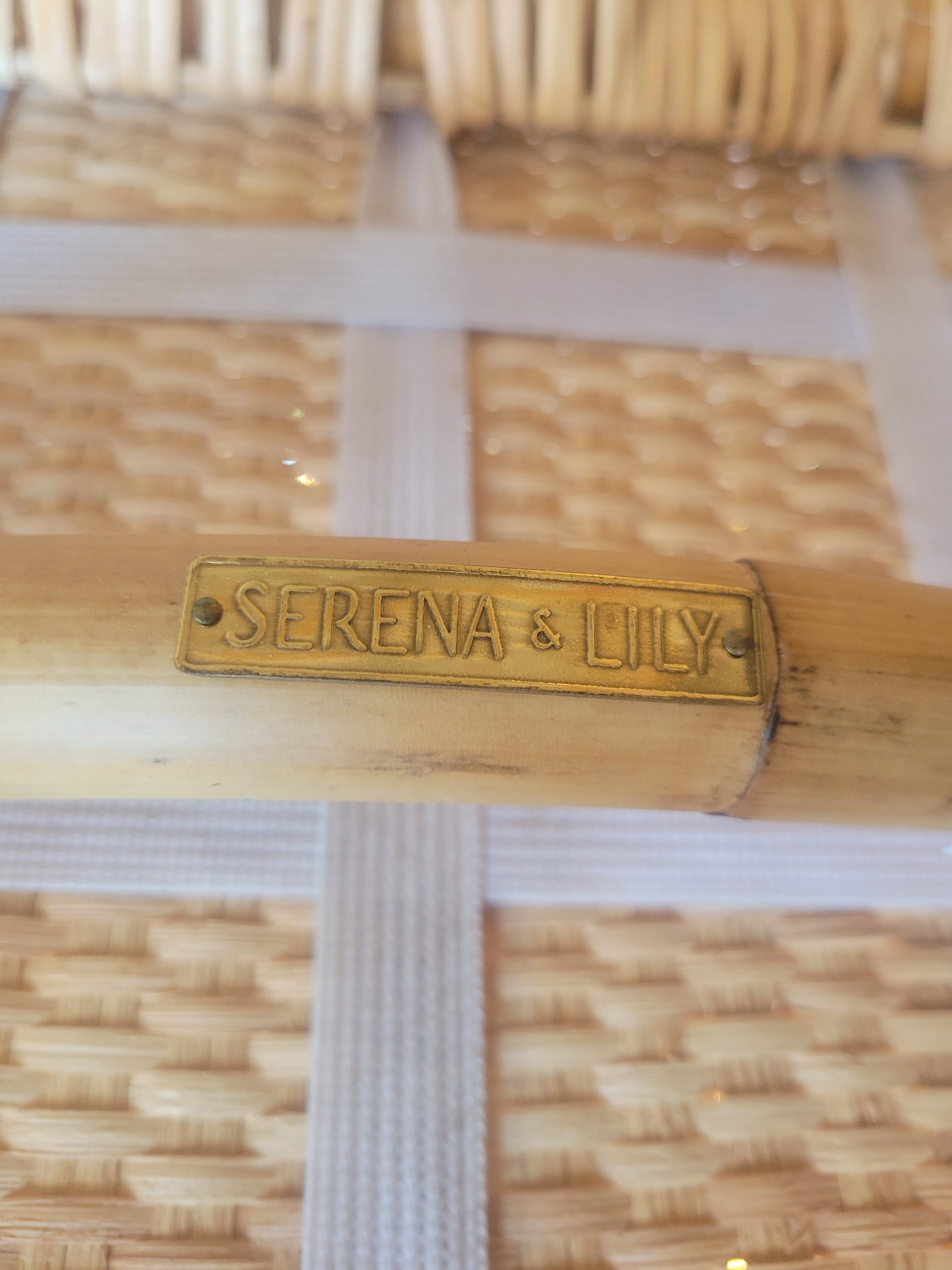 SET of 4 Sunwashed Riviera Rattan Counter Stools by Serena & Lily