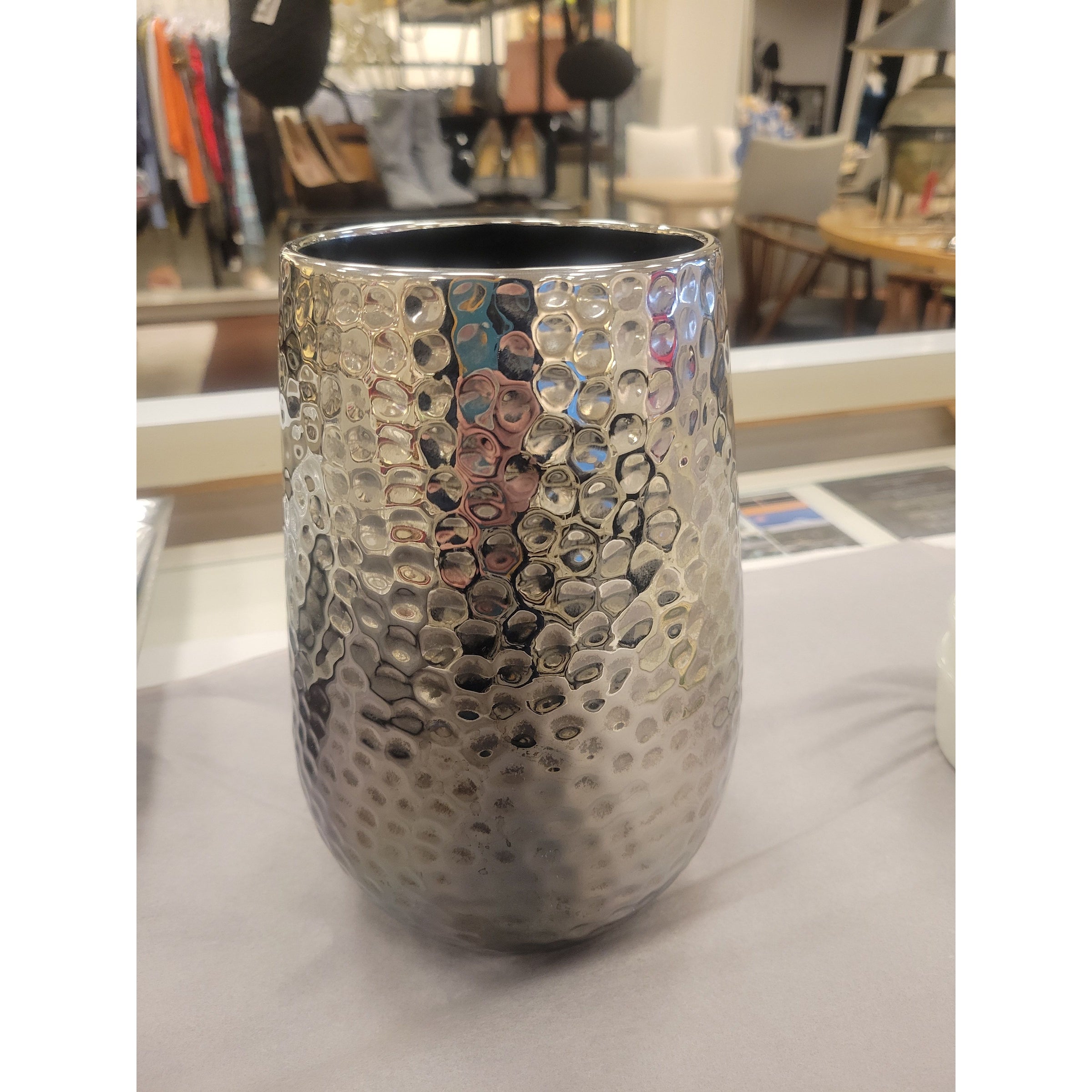 Hammered Metal Vase