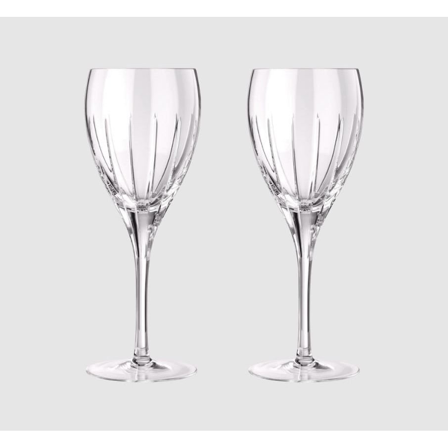 Set of 10 Christofle Crystal White Wine Glasses