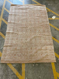 5' x 7.7' Brown & Beige Geometric Pattern Rug #44