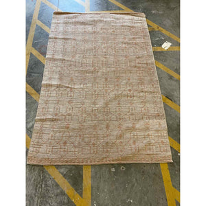 5' x 7.7' Brown & Beige Geometric Pattern Rug #44