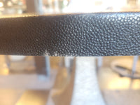 Round Black Shagreen Noor Dining Table on Silver Iron Base by Made Goods