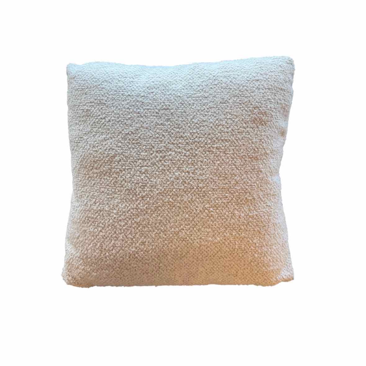 White Textured Chenille Square Pillow
