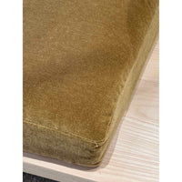 Amber Mohair Sofa w/ Ash Base & Side Table - AS IS