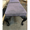 Ornate Leg Stool / Bench by Baker Furniture - Purple & Black