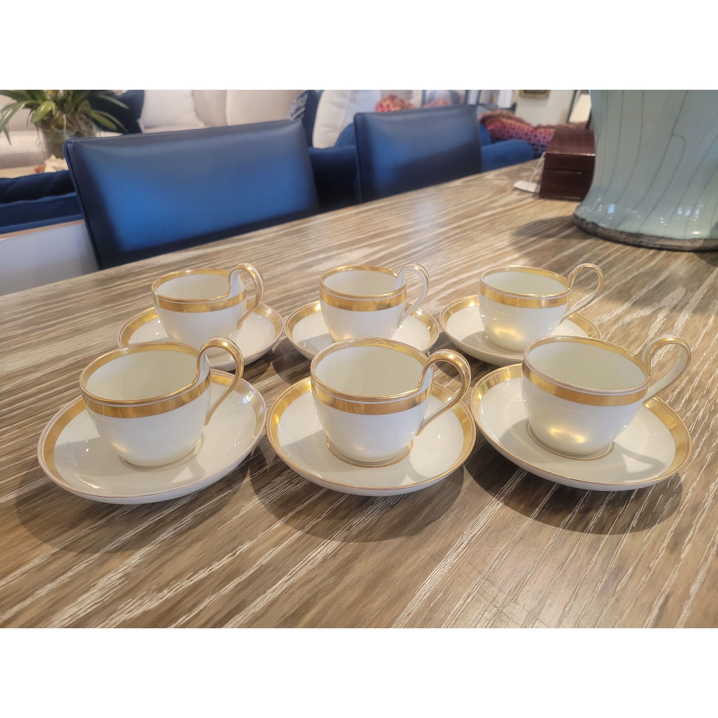 Set of 6 Royal Vienna Porcelain Demitasse Cups & Saucers