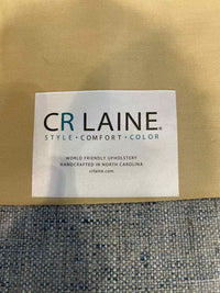 PAIR of Blue Upholstered Swivel Chairs w/ Velvet Piping by CR Laine