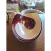 Maroon & Ivory Murano Glass Centerpiece Bowl