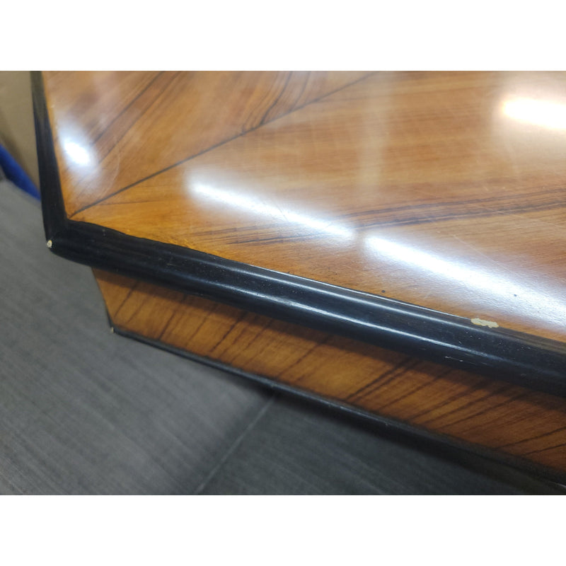 4-ft Octagonal Burlwood Inlay Entry Table