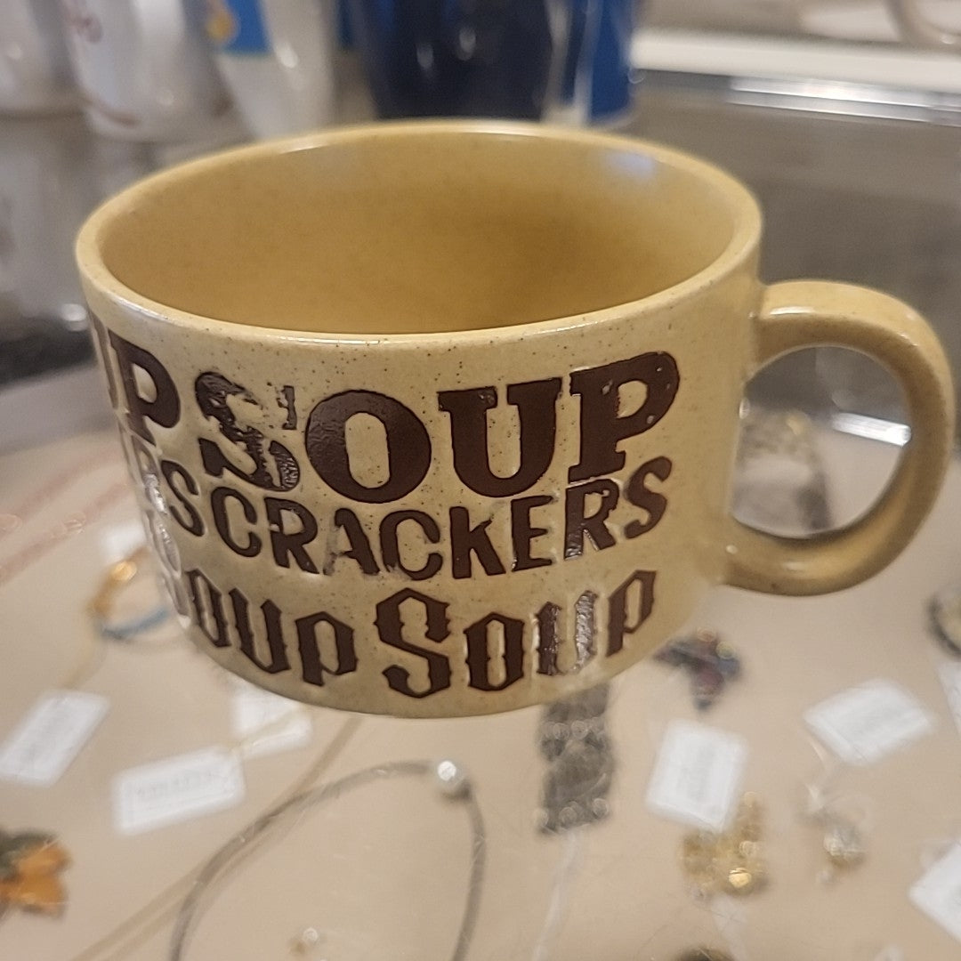 Ceramic "Soup Crackers Soup" Mug