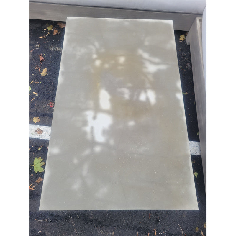 Rectangular Cement Pedestal Coffee Table - AS IS