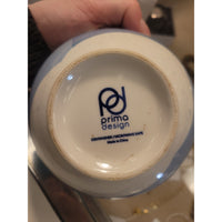 Set of 3 Blue & White Ceramic Bowls by Prima