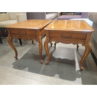 PAIR of Vintage French Provincial Style Wood Side Tables
