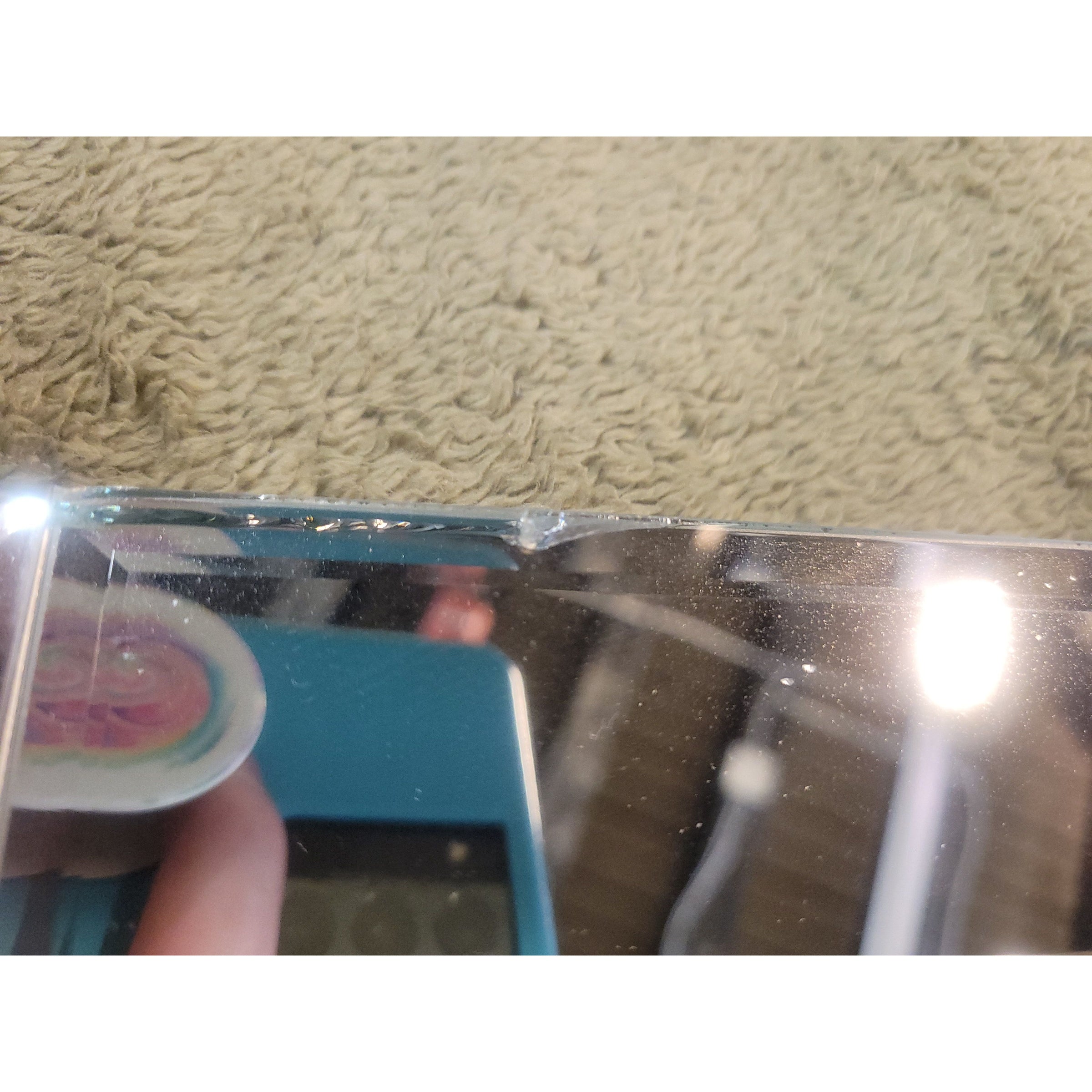 Mirrored Vanity w/ Tabletop Drawers & Folding Mirror (AS IS) - colletteconsignment.com