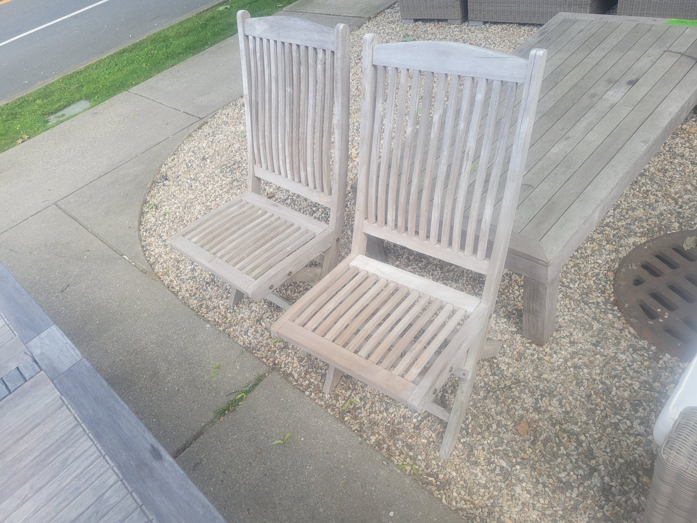 SET of 4 Plantation Teak Folding Chairs