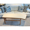 'Edward Wormley' White Lacquer & Mahogany Coffee Table by Dunbar