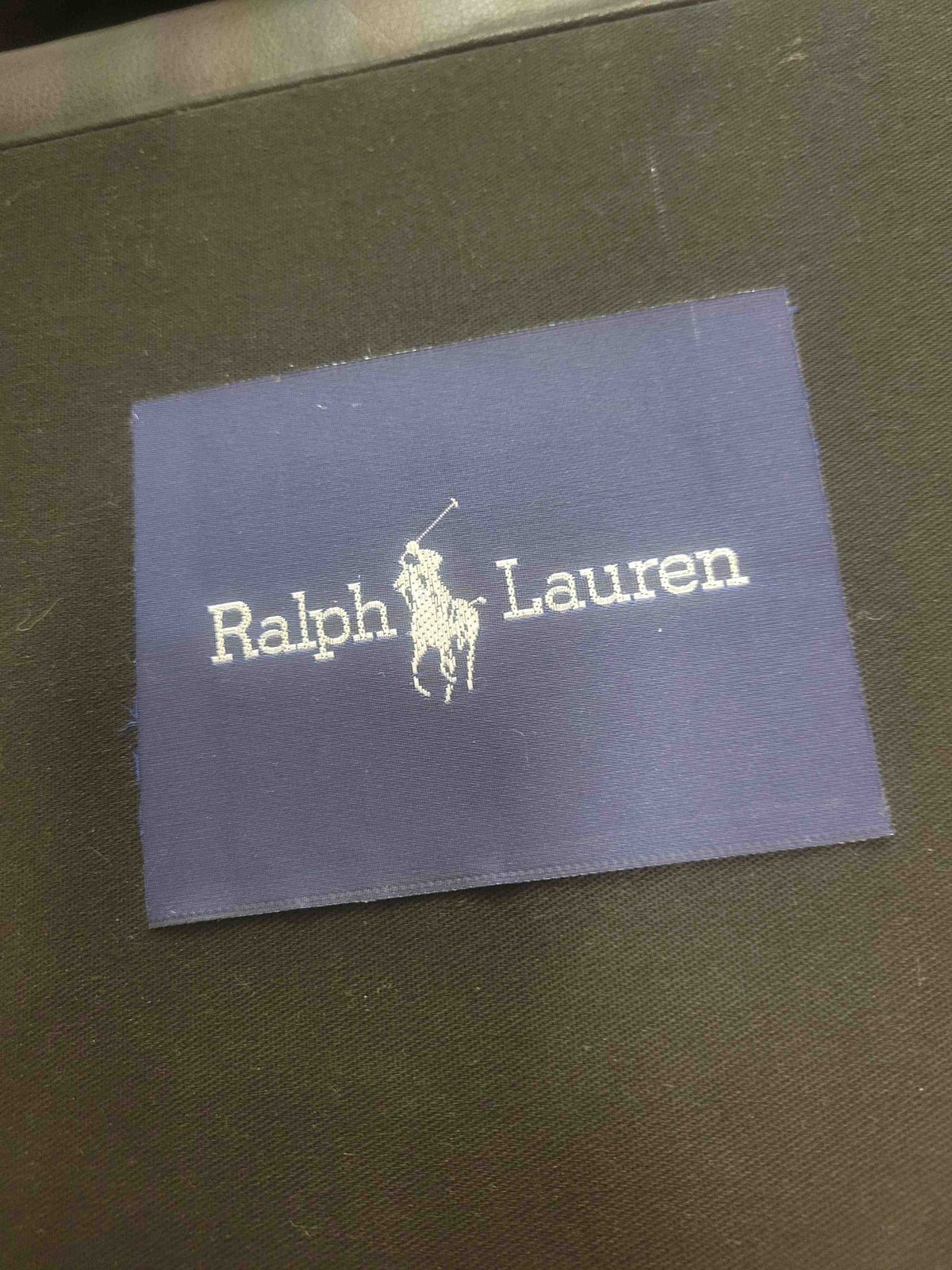Queen-Sized Black Leather Scroll Bed w/ Nailhead Trim by Ralph Lauren (AS IS)