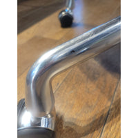 Brown Leather & Aluminum Desk Chair on Casters by Herman Miller for Eames - colletteconsignment.com