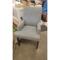 'Thomas' Blue Gray Weave Upholstered High Back Chair by Ethan Allen