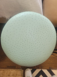 SET of 6 MCM Mint Green Ostrich Leather & Iron Hairpin Counter Stools