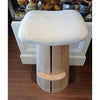 Weston Bar Stool in Belgian Linen w/ Natural Oak Finish