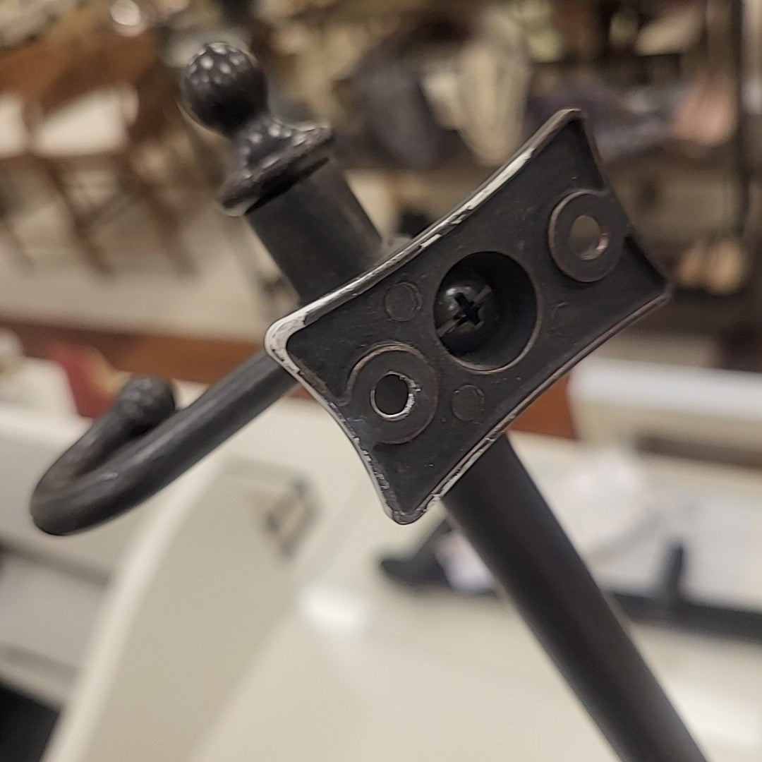 Wall-Mounted Iron Coat Rack Bar w/ 4 Hooks - colletteconsignment.com