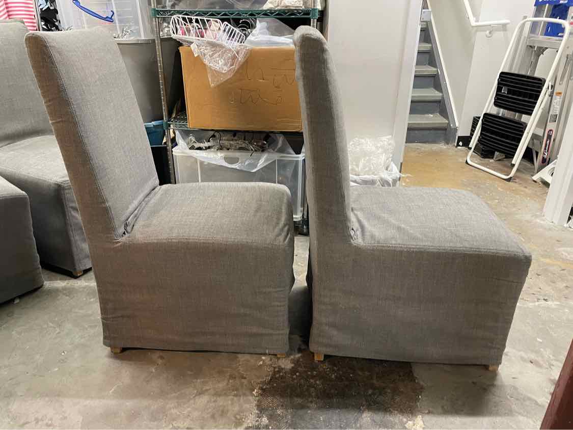 SET of 10 Ellison High-Back Track Arm Slipcover Dining Chairs by RH