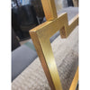 PAIR of Glass top Goldl eaf Tables w/ Mirror Shelf by V&H - AS IS