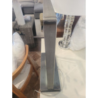 Floating Quartz Geodes in Lucite Table Lamp w/ Steel Frame by Kimberly McDonald