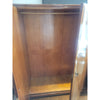Vintage 3 Door Mottled Wood Armoire w/ Brass Door Pulls - AS IS