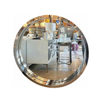 Large Round Silver Mirror