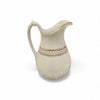 Large White Pitcher w/ Handle & Greek Key Pattern