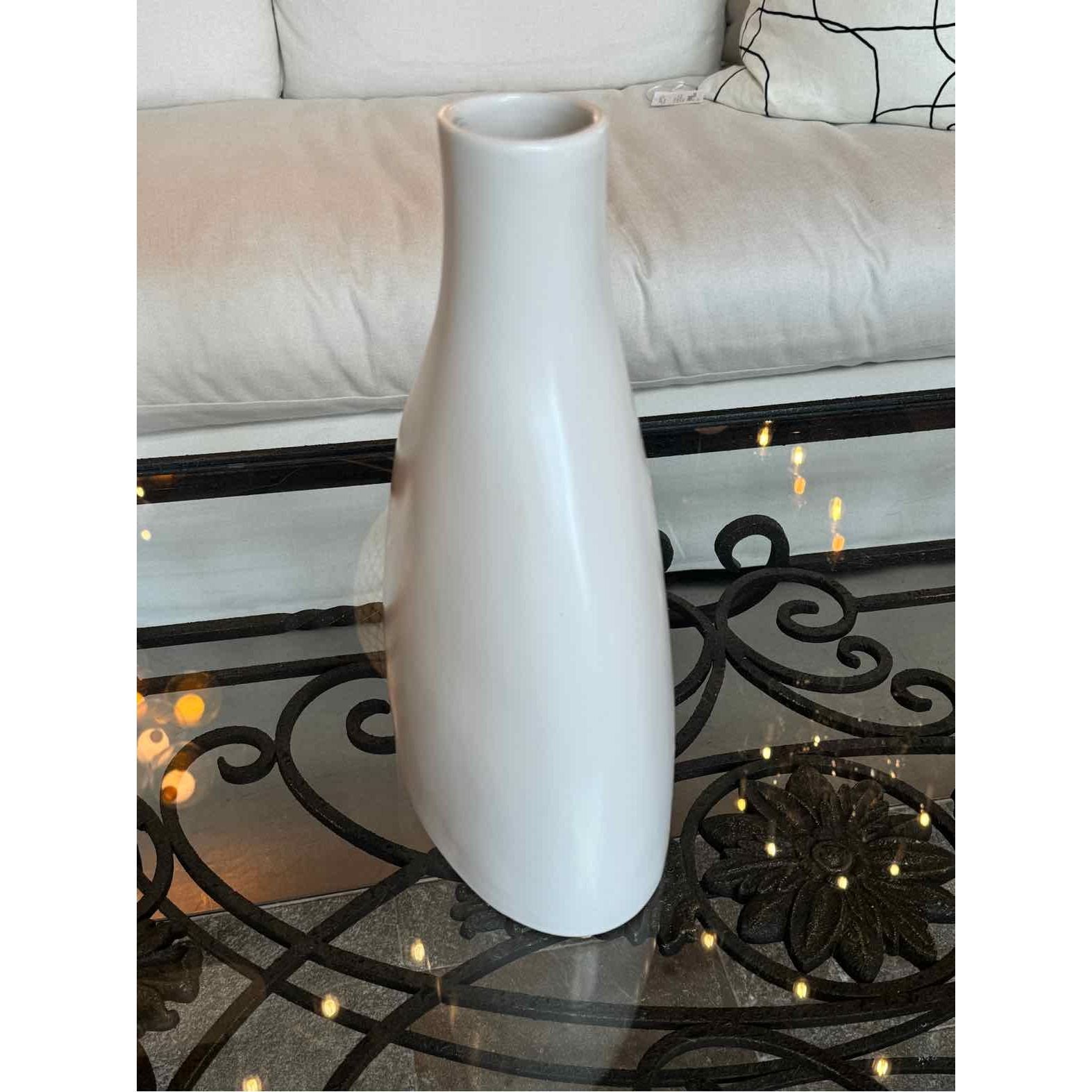 Jonathan Adler White Small Offset Vase