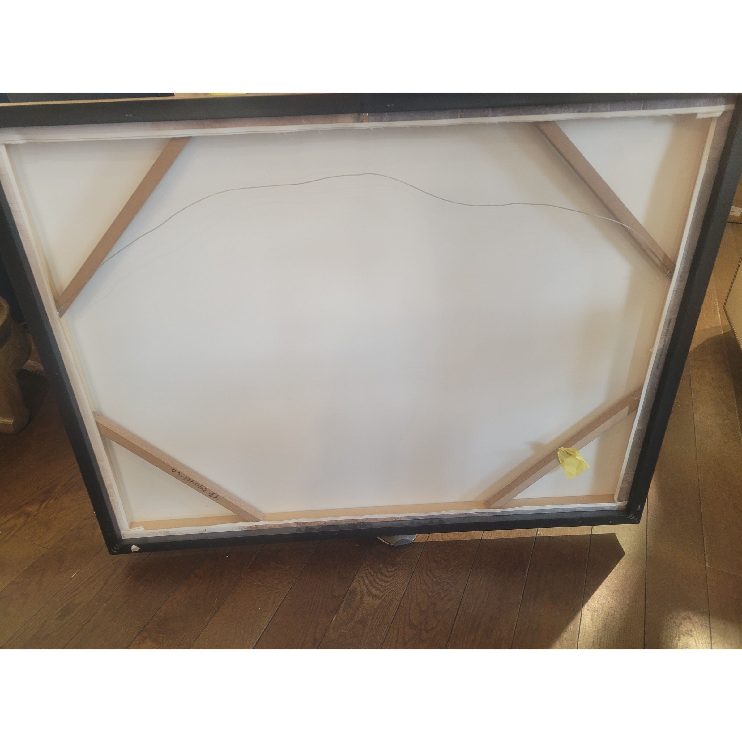 'Feels Familiar' Abstract Canvas Print by Dan Meneely in Gold Leaf Frame