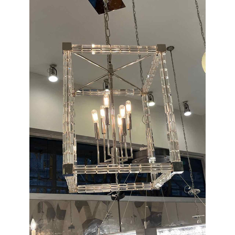 Lucite Lantern Chandelier