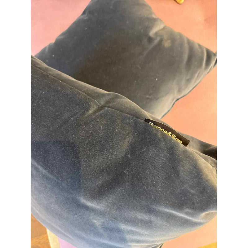 Pair of Blue Velvet Pillows