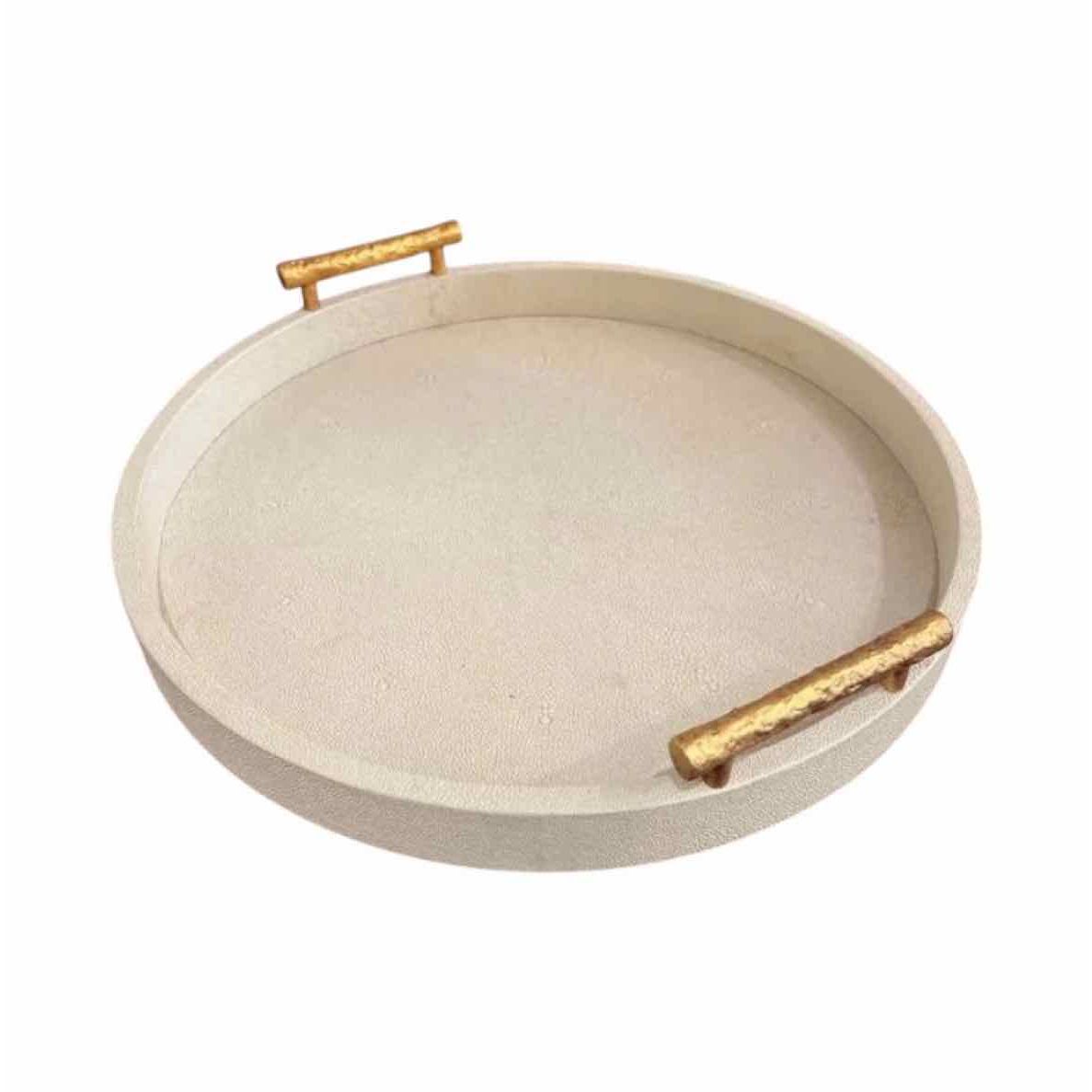 Shagreen Tray w/Bronze handles