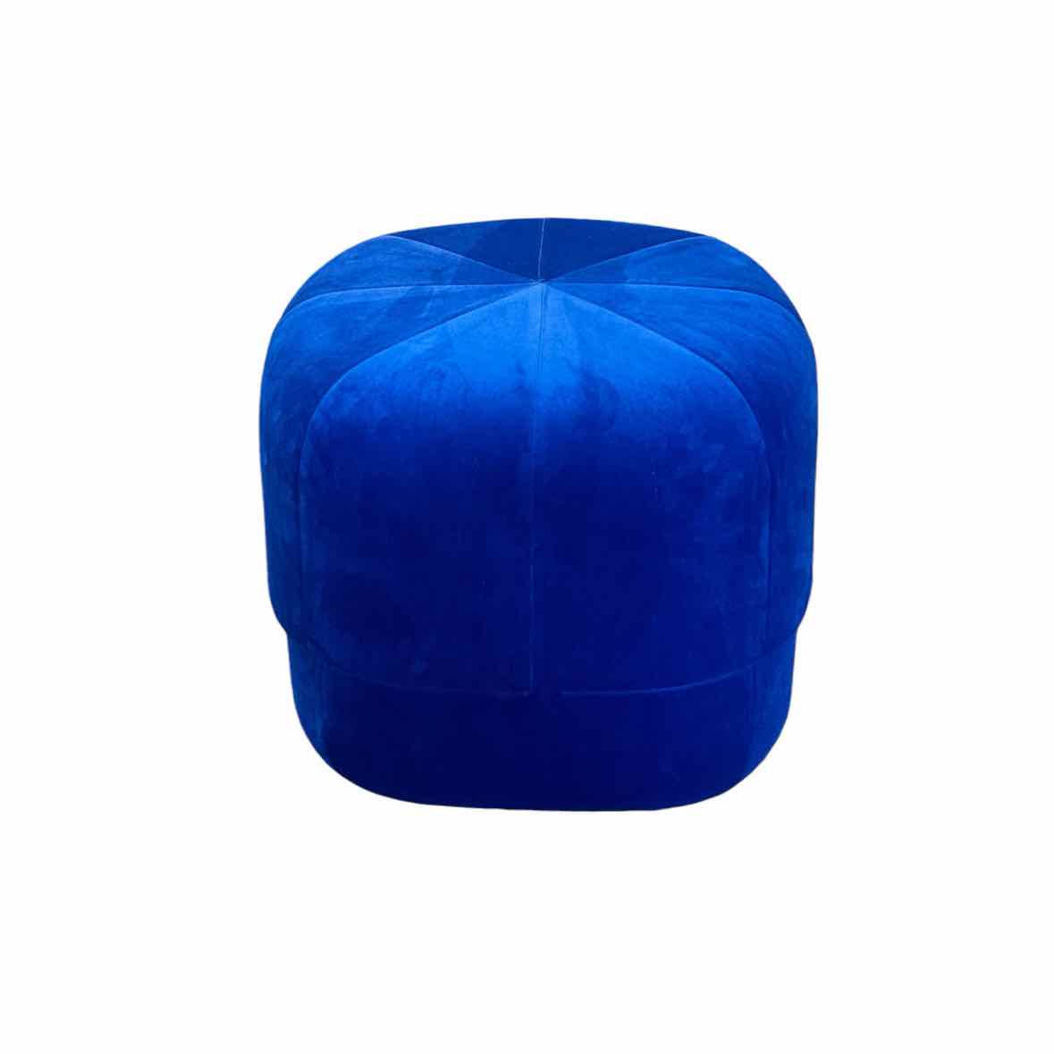 24UV5CYX - Velour Circus Pouf in Electric Blue by Normann Copenhagen