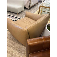 Tuscan Leather Camel Club Chair 40"Lx36"Dx29"H