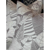 Pair of Custom Purple Palm Leaf Pattern Pillows