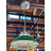 Green Industrial Light Fixtures with Cage  - 21" D x 10" H (Replica)