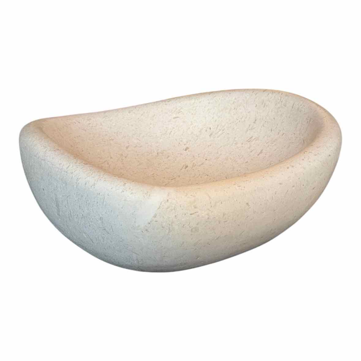 Wyld Blue White Limestone Serving Bowl