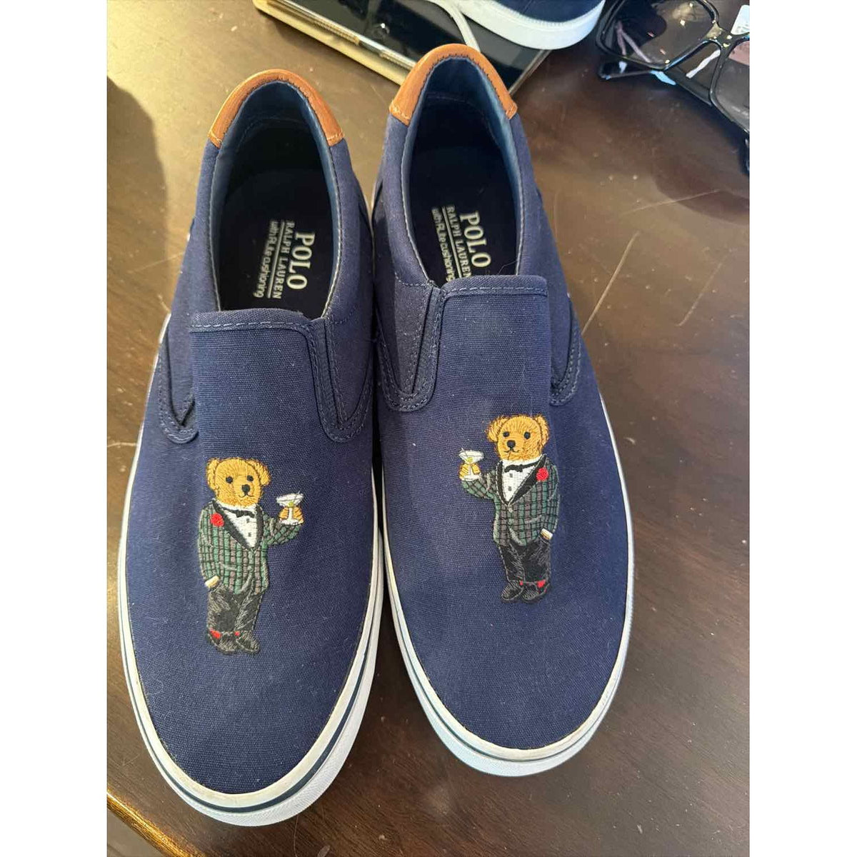 Shoe Size 9 Polo Ralph Lauren Navy Loafers - colletteconsignment.com