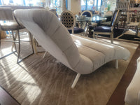 Custom XL Gray Velvet Chaise Lounge by Emerson Bentley (AS IS)