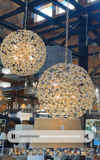 Round Starburst Pendant Light